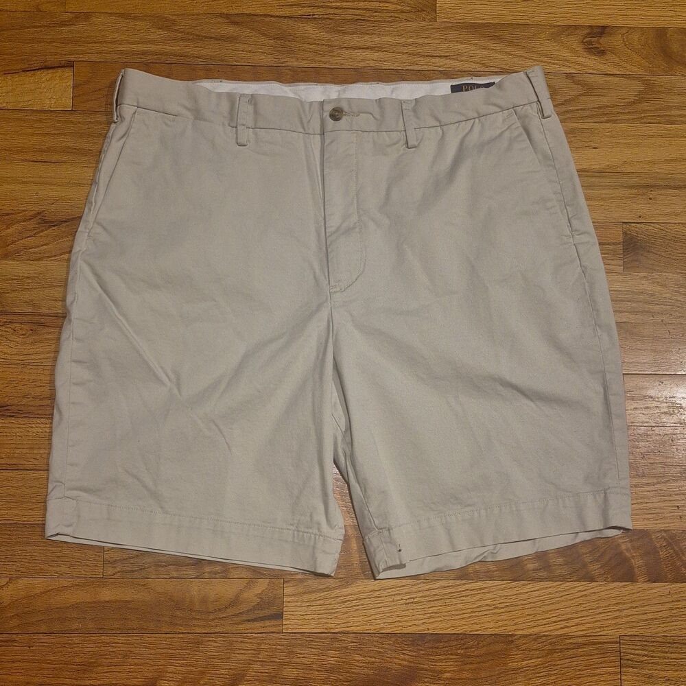 Polo Ralph Lauren Mens Stretch Classic Fit Chino Shorts Khaki Tan Size 38